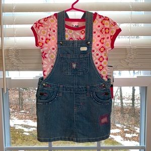 NWT Lee jean romper dress with matching shirt size 2T